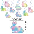 thumbnail image 3 of Laser-Cut Colorful Rabbit Tag 9Pcs Colorful Laser Cute Bunny Spiral Hanging Tags Easter Spring Holiday Party Decoration Props Rkxzt, 3 of 9