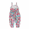 thumbnail image 5 of Elainilye Fashion Girls Summer Independence Day Romper Sling Sleeveless Backless Short Jumpsuit, Sizes 1-6T, 5 of 9