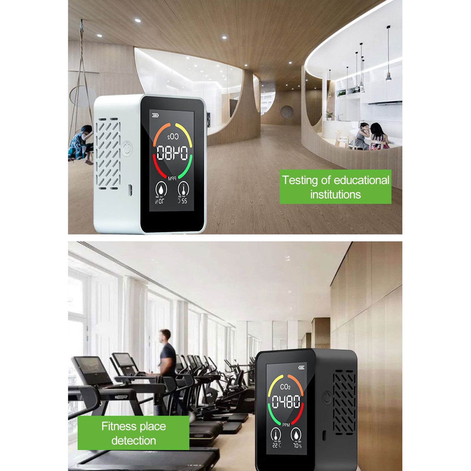 Kyusrd Air-Quality Monitor Formaldehyde CO2-TVOC Tester Temperature Humidity Meter K1N0