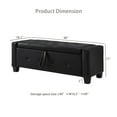 thumbnail image 6 of S-HOME 48 Inch Upholstered Tufted Faux Leather Storage Ottoman Bench With Easy Assembly For Bedroom And Living Room, Black, 6 of 13