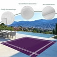 thumbnail image 4 of Fsddascl Pure Dark Purple Outdoor Rug for Patio/Deck/Porch, Non-Slip Large Area Rug 5 x 8 Ft, Simple Solid Color Indoor Outdoor Rugs Washable Area Rugs, Reversible Camping Rug Carpet Runner, 4 of 5