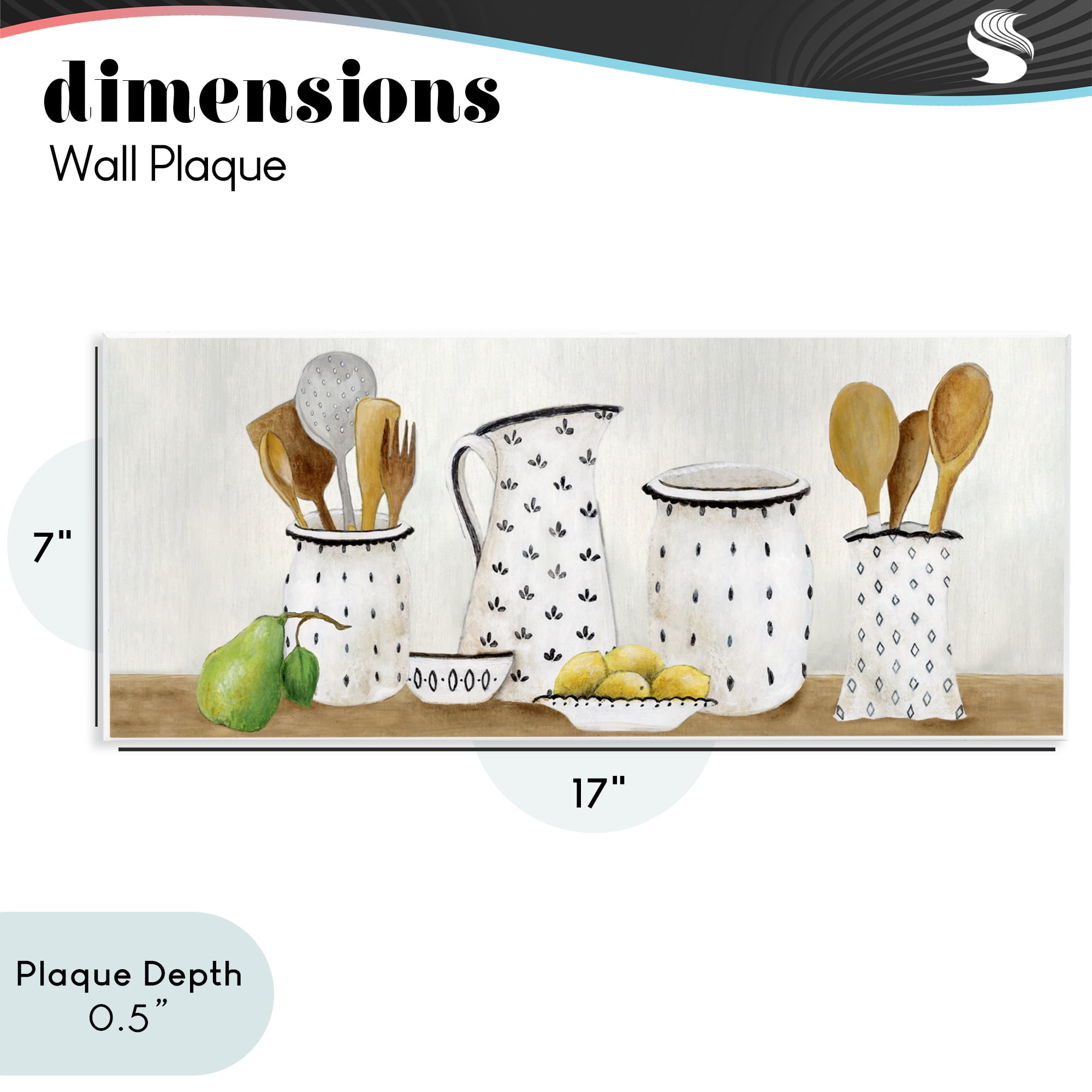 Stupell Industries Kitchen Jugs & Utensils Wall Plaque Art, design by Janet Tava