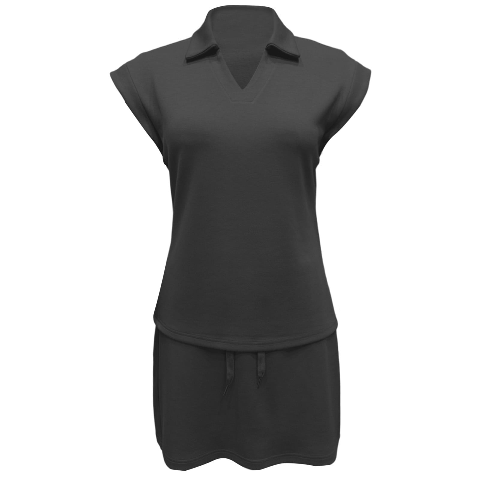Tennis Dress Golf Dresses for Women with Shorts Summer V Neck Lapel Cap Sleeve Workout Dress Athletic Dresses