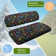 thumbnail image 6 of Psesaysky Golf Cart Seat Covers Universal Fit for Club Car Precedent Ordinary Seat Cushion, Colorful Dog Paw Bone Print Fashion Golf Cart Decorations Soft and Comfortable, Breathable & Easy to Clean, 6 of 8