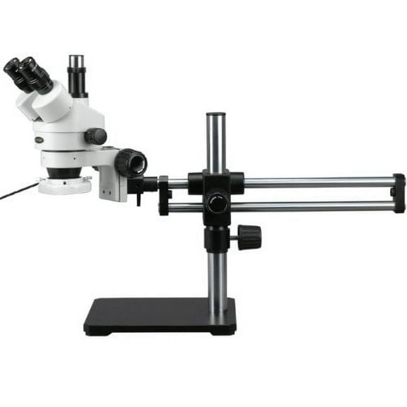 AmScope SM-5TZZ-144S Professional Trinocular Stereo Zoom Microscope, WH10x and WH20x Eyepieces, 3.5X-180X Magnification,