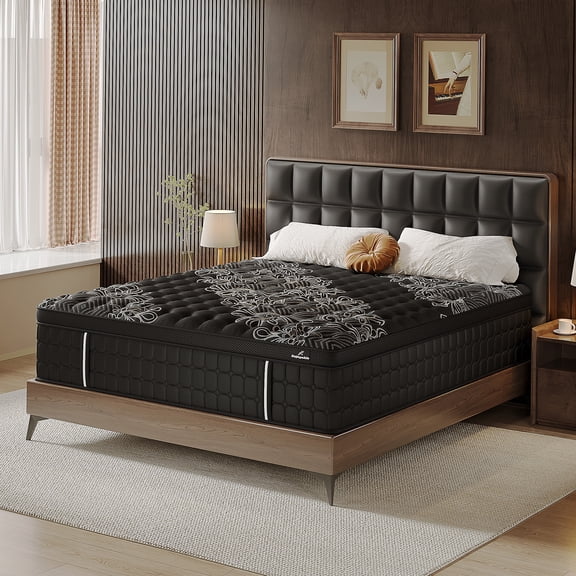 TryFAIR Queen Mattress 14 inch Queen Size Hybrid Mattress in a Box Mattress Medium Firm Gel Memory Foam Pocket Springs , Adult