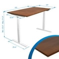 thumbnail image 2 of 55 Inch Electric Standing Desk – Dual Motor Height Adjustable Sit Stand Desk with White Frame, Memory Presets, Anti-Collision & Cable Management – Ergonomic Home Office Workstation, Black, 2 of 11