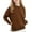 Brown, variant on KAUOD Girls Cotton Sweater Fleece Warm Plain Crew Neck Pullover Tops Clothes Teen Kids Thick Cute Long Sleeve Sweater