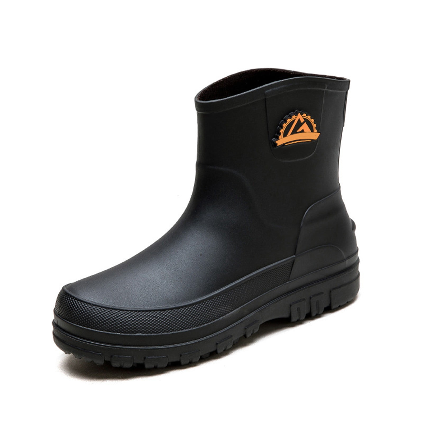 Men Waterproof Garden Slip-On Short Boots Rain Boots Breathable Lightweight Mid Calf Deck Fishing Outdoor Slip Resistant Shoes for Outdoor Activities
