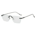 thumbnail image 1 of Gafas con filtro de luz azul, gafas de lentes planas para juegos. Marco gris oscuro, 1 of 9
