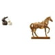 thumbnail image 1 of Juego De Figuras De Conejo Y Caballo De Cerámica, Esculturas De Animales De Porcelana, Decoraciones De Pascua, Estatuas De Resina Grabadas Para Gabinete, Jardín, Hogar, Oficina, Decoración, 1 of 8