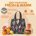 thumbnail image 5 of Pioneer Flower Floral Print Pattern Insulated Lunch Bag for Women & Adults,Large Portable Soft Cooler Lunch Bag,Thermal Food Storage Tote with Pearl Cotton,8.66L,8.75x5.75x9.5 Inch, 5 of 6