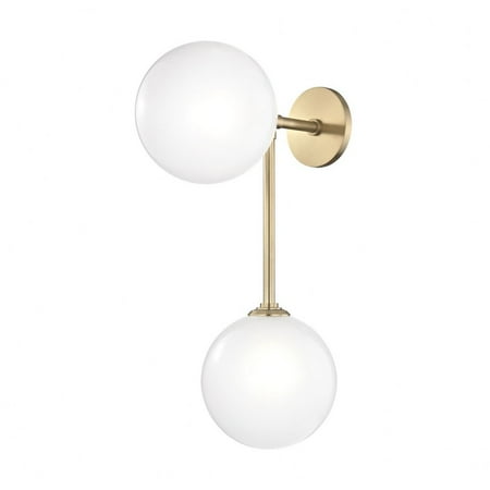 

-8W 2 Led Wall Sconce in Style-7.5 inches Wide By 21.5 inches High-Aged Brass Finish Bailey Street Home 735-Bel-2692852