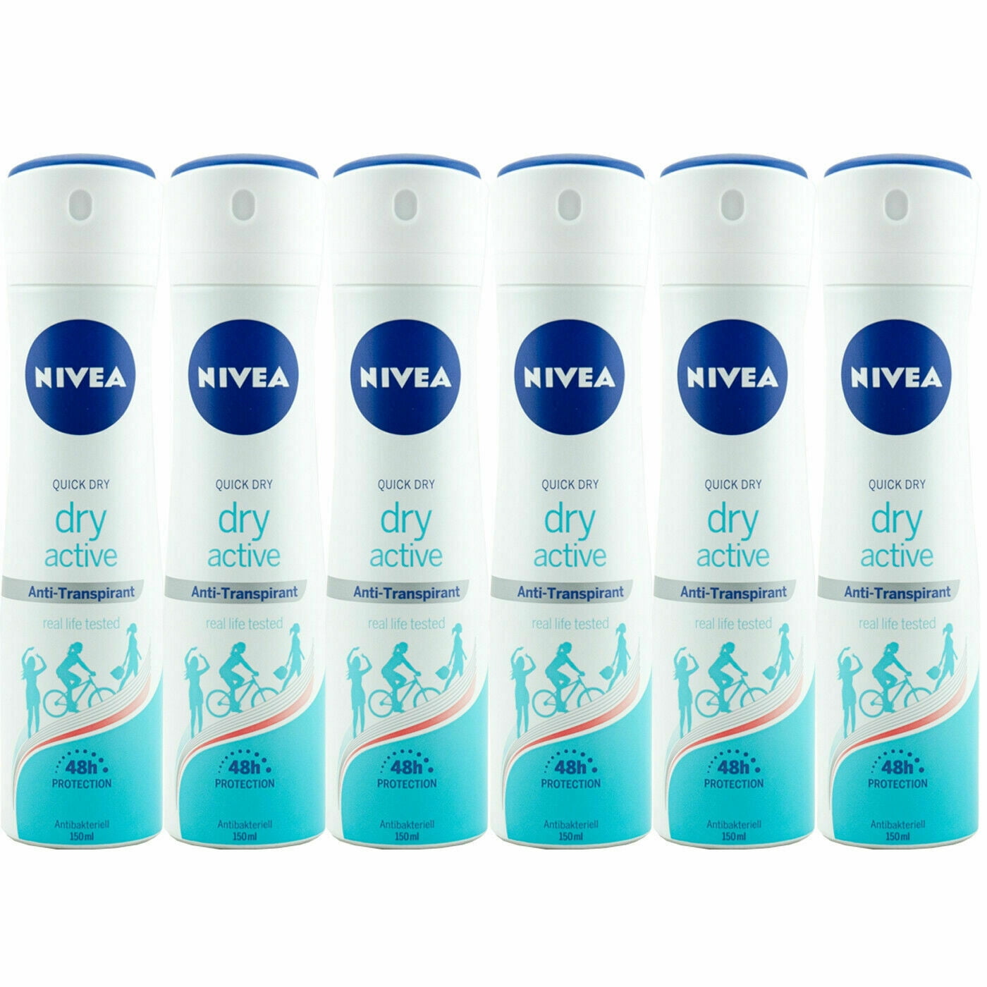 Nivea Women's Dry Active Deodorant Invisible Anti Perspirant Spray, 150