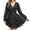 Black, variant on BLTIBY Womens Glitter Dress Wrap V Neck Mesh Long Sleeve Swing Club Cocktail Mini Dresses Sequin Sparkle Dress Christmas Dress Black L