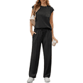 thumbnail image 3 of PINKSIR 2 Piece Sets for Women Sleeveless Lounge Sets Wide Leg Pants Matching Set Travel Vacation Outfits with Pockets, 3 of 9