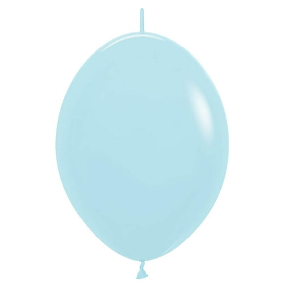 12 inch Sempertex Link-O-Loon Pastel Matte Blue Latex Balloons (50 Pack) - Party Supplies Decorations