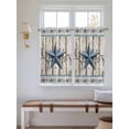 thumbnail image 2 of Texas Star Navy Blue Living Room Curtains 2 Panel, Farmhouse Vintage Art Wooden Cafe Window Treatment, Farmhouse Bedroom Bathroom Kitchen Curtains Drapes 104"x45", 2 of 6