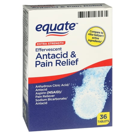 Equate Effervescent Antacid Tablets, Extra Strength, 36 Tablets