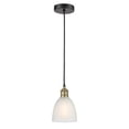 thumbnail image 2 of Innovations Lighting  Castile - 1 Light 6" Cord Hung Mini Pendant Black Antique Brass/White, 2 of 5