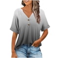 thumbnail image 2 of Vmvidoty Womens Summer Tops Short Sleeve Basic Casual V Neck T Shirts Trendy Fashion 2026 Black XL, 2 of 7