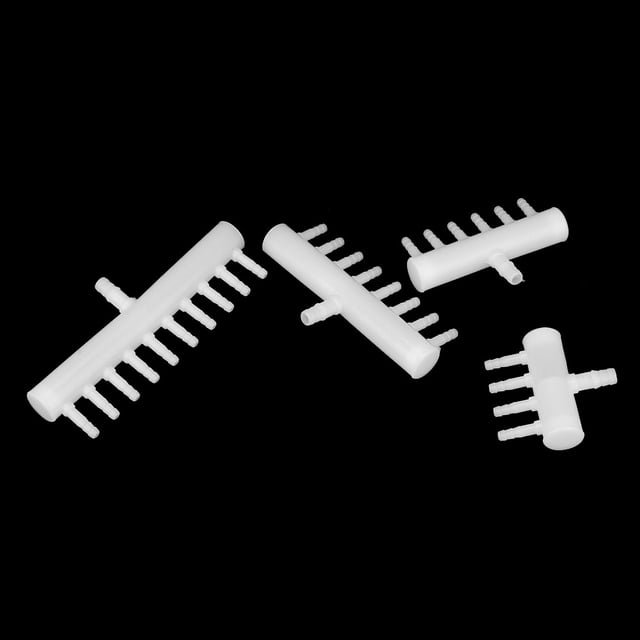 4 unids/set divisor de flujo de aire para tanque de peces distribuidor divisor de plástico para accesorios de acuario