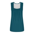 thumbnail image 5 of Cqxid525 Clearance Sales Women’s Sleeveless T-Shirts Summer Tank Tops for Women 2025 Loose Fit Pleated Square Neck Sleeveless Shirt Curved Flowy Vest Basic Cotton Tee Basic Tank Tops for Women, 5 of 9