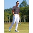 thumbnail image 6 of APTRO Mens Golf Shirt Hawaiian Polo Shirt Short Sleeve Dry Fit Performance Moisture Wicking Collared Polo Shirt Black Pink 048 L, 6 of 7