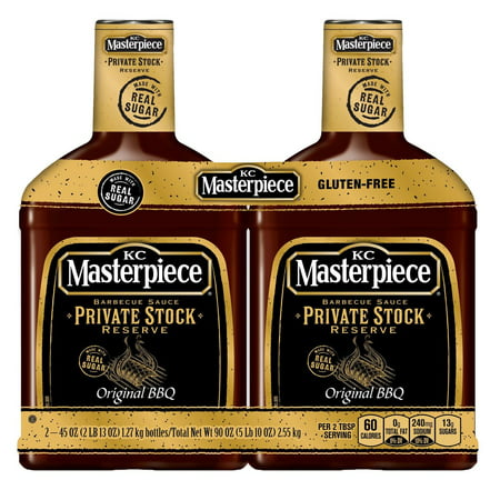 Product of KC Masterpiece Private Stock Original Barbecue Sauce, 2 pk./45 oz. [Biz (Best Barbecue Sauce Brand)