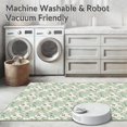 thumbnail image 5 of ODIKA 5'x7' Machine Washable Non-Slip Area Rug, Snowflake Cascade Design Cushioned with Merry Wishes Typography High Traffic Rug, Green, 625430, 5 of 5