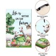 thumbnail image 3 of Wood Sign Life Is Better on The Farm Wooden Board Farm Animals Sheep Goat Watercolor Rustic Retro Farmhouse Wall Hanging Plaque 12x8in Vintage Retro Wooden Plaque Decor for Kitchen Outdoors Living Ro, 3 of 6