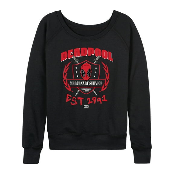 Marvel - Deadpool Mercenary Service - Women's French Terry Long Sleeve Pullover