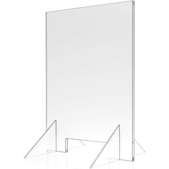 Sneeze Guard - 24" W x 30" T Divider Protection Barrier Shield Checkout Counter Desk