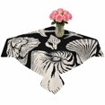 thumbnail image 2 of Black Starfish Coastal Table Cloth Waterproof Tablecloths, Shell Coral Summer Beach Nautical Ocean Tablecloth Dining Table Cover for Kitchen Party Tabletop Outdoor, Square Tablecloth 60x60 Inch, 2 of 9