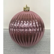 Holiday Time Blush Shiny Pumpkin 6" Shatterproof Christmas Ornament 1 Count