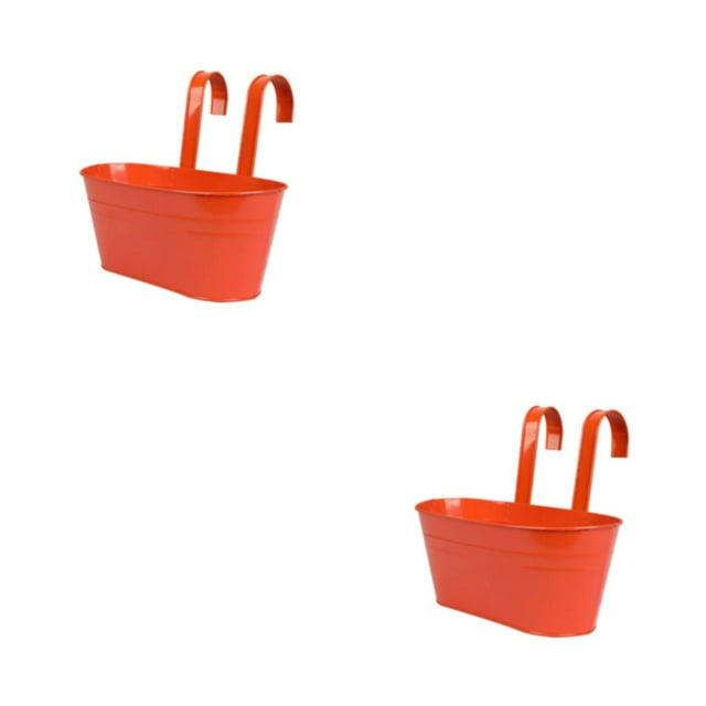 relayinert Pots Suspendus Extérieurs pour Plantes Solution Pratique et Belle Détachable orange Rouge 2Set