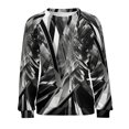 thumbnail image 7 of Sweatshirt For Womens Crewneck Geometric Lattice Hoodies Teen Girls Cute, 7 of 7