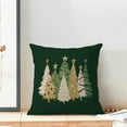 thumbnail image 3 of Christmas Pillow Covers 18x18 Inch Set of 2 Sage Green Cream Christmas Trees Throw Pillowscase,Red Golden Star Holiday Outdoor Decorative Farmhouse Winter Decor Cushion Covers for Home Sofa Bed, 3 of 7