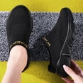 thumbnail image 1 of Zapatillas deportivas de punto grueso y malla transpirable (Negro 37), 1 of 9