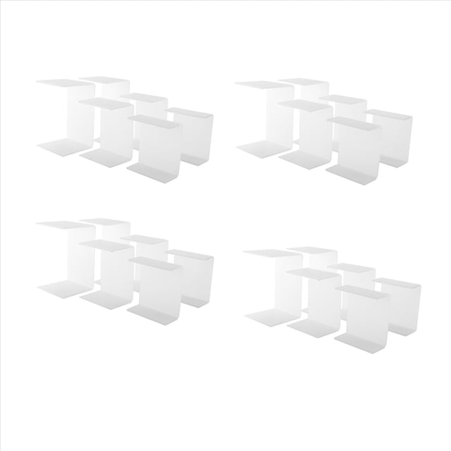 Acrylic Display Risers, Clear Rectangle Stands Shelf for Display 24Pcs,24 x Display racks (8 small, 8 medium, 8 large),transparent