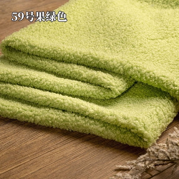 ERDOUY 36x63 Inch Imitation Sheepskin Faux Fur Fabric, Soft Plush Craft Material Ideal for DIY Projects, Sewing & Throw Pillow Making,Light Green