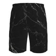 thumbnail image 6 of Naloa Black Marble Texture Abstract Men's Beach Shorts, Surfing shorts, Swim trunks, Quick Dry Swim Trunks for Surfing Beach Fun - Large, 6 of 9