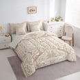 thumbnail image 3 of Homewish Floral Safari Deer Rabbit 7 Pieces Bedding Comforter Set for Female Men,Jungle Animal Full Bedding Set Lightweight,Exotic Style Fitted Sheet Flat Sheet,Super Cozy Room Decor,Reversible, 3 of 8