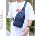 thumbnail image 6 of Lightweight Adjustable Crossbody Sling Bag for Men & Women - Water-Resistant Chest Pack with Tablet Pocket, Outdoor/Travel/Daypack Essentials Navy, 6 of 6