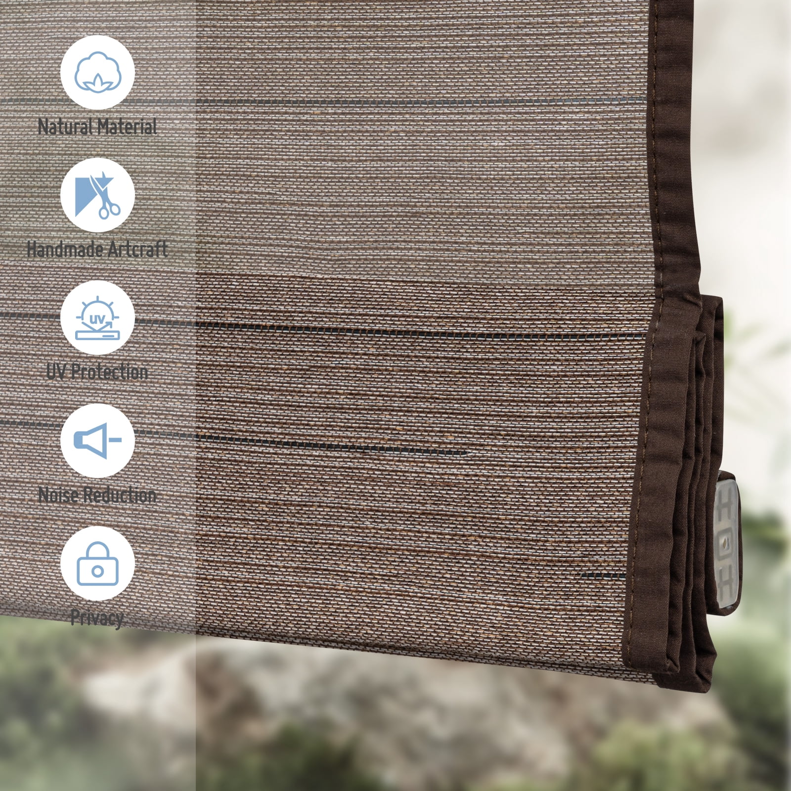 Keego No Drill No Tools Roman Shades for Windows Cordless Blackout Roman Window Shades Blinds 100% Natural Linen Hand-Made Fabric- DarkGray (with Lining, Block 40%-50% Light) - 46"W x 52"H