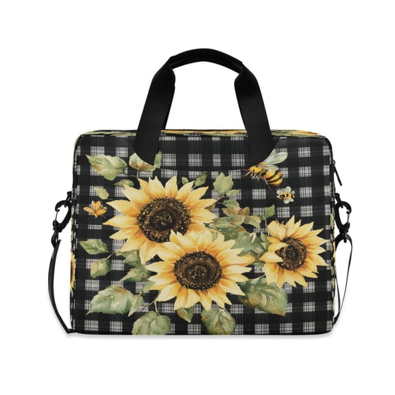 16" Laptop Tote Bag Laptop Sleeve Case Computer Briefcase for Work & Travel Beautiful Sunflowers