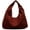 Dark Red, variant on Slouchy Bag for Women Nylon Tote Bag with Multipockets Solid Color Draped Bag Large Shoulder Bag