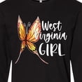 thumbnail image 4 of Inktastic West Virginia Girl- Butterfly Long Sleeve T-Shirt, 4 of 5