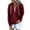 Red, variant on Annhoo Plus Size Knit Sweatshirts for Women Warm Quarter Zipper Drawstring Hooded Tops Long Sleeve Casual Comfy Pullover