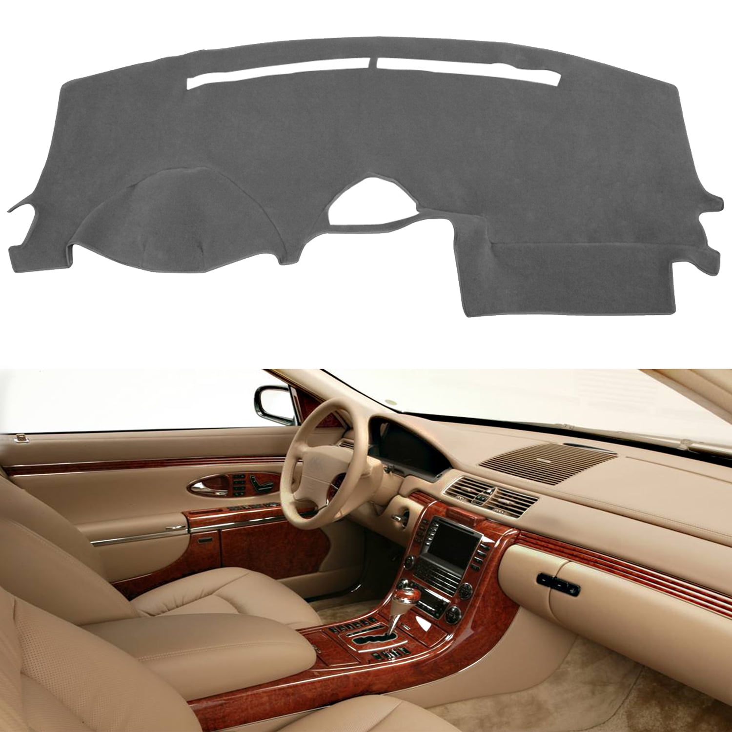 Hex Autoparts Dash Cover Mat Dashboard Pad for Toyota Sienna 2004 2005 2006 2007 (Grey)
